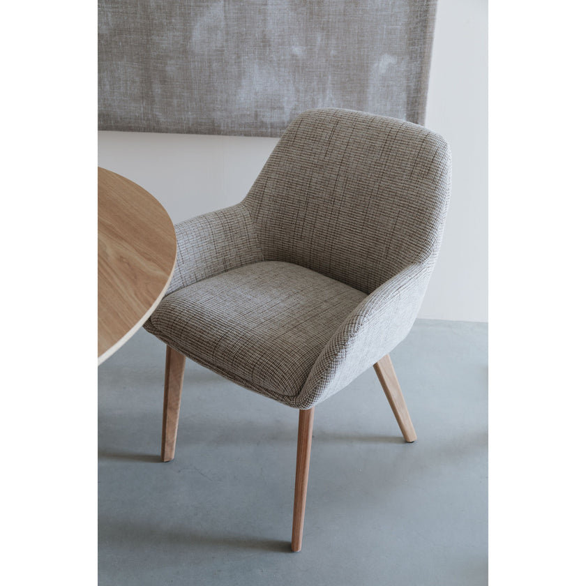 Loua Eetkamerstoel Beige/ Bruin