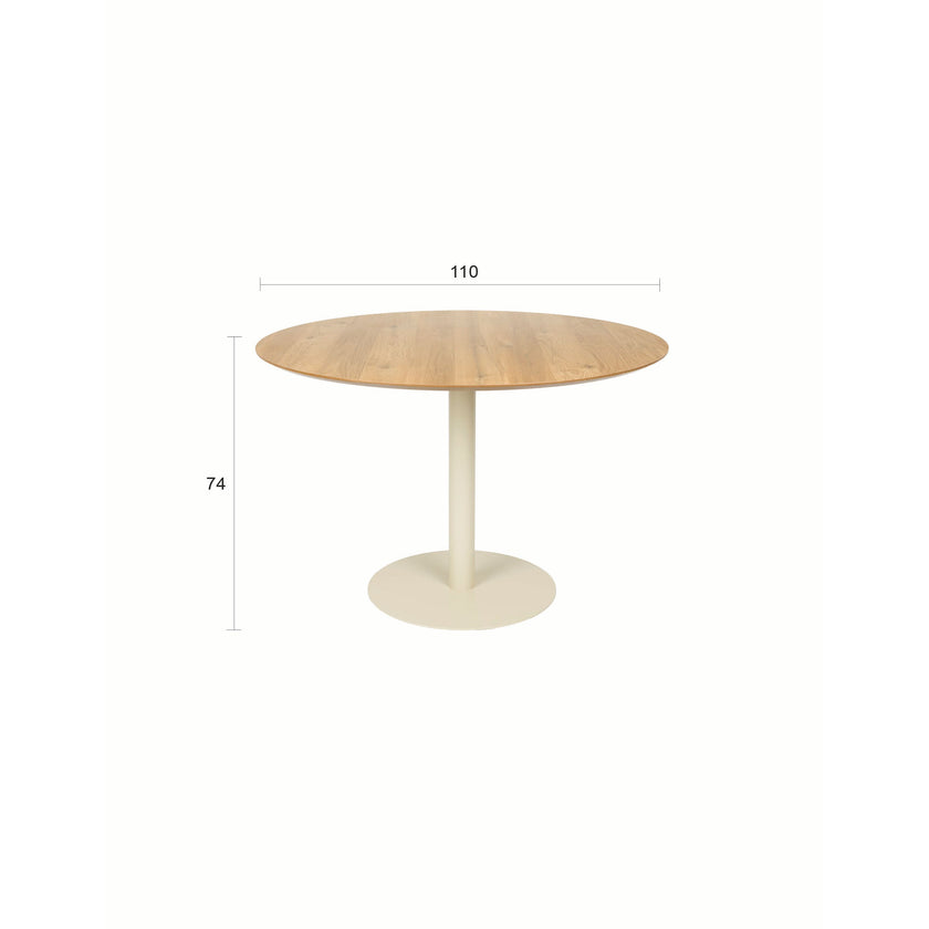 Steven Eettafel Rond Beige