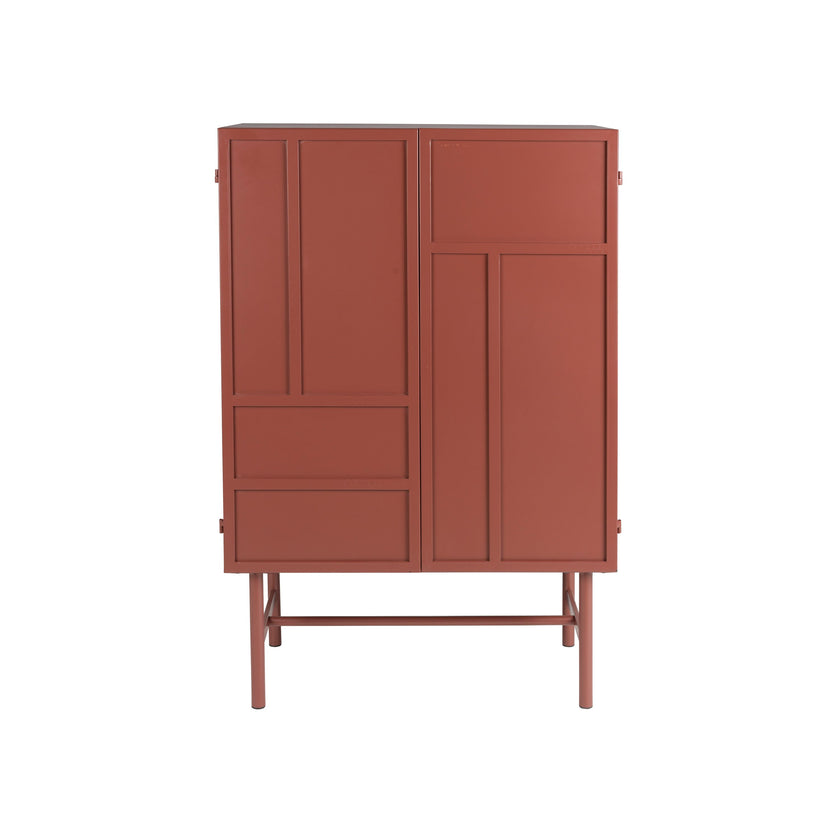 Davis Kast Metaal Bruin/ Rood