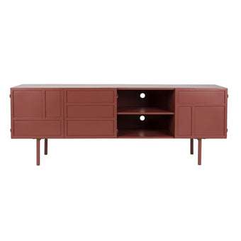 Davis Dressoir Metaal Bruin/ Rood