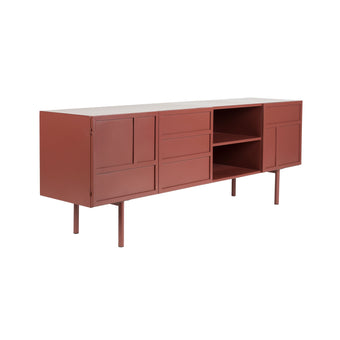 Davis Dressoir Metaal Bruin/ Rood