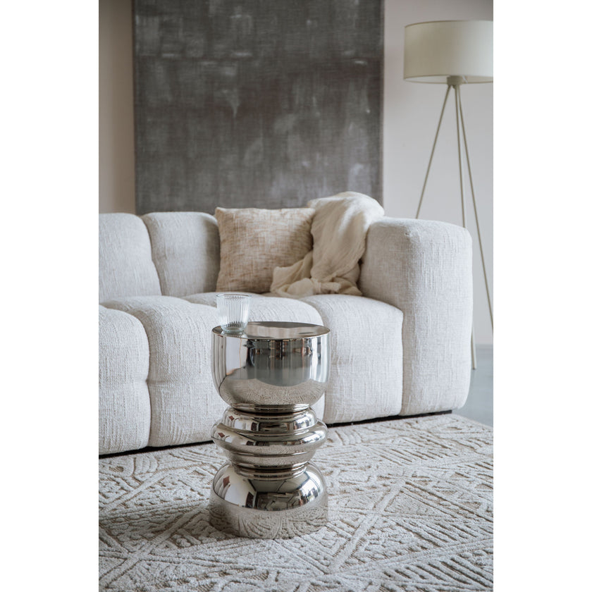 Kinga Bijzettafel Rond 29.50 cm Zilver