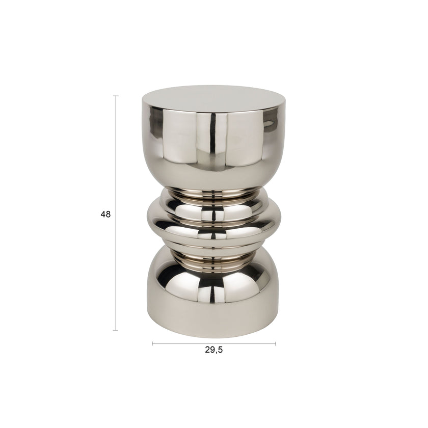 Kinga Bijzettafel Rond 29.50 cm Zilver