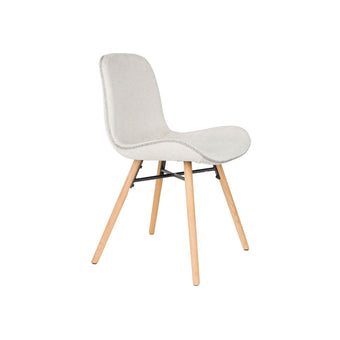 Lester Eetkamerstoel Houten poten Beige