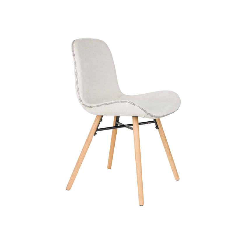 Lester Eetkamerstoel Houten poten Beige
