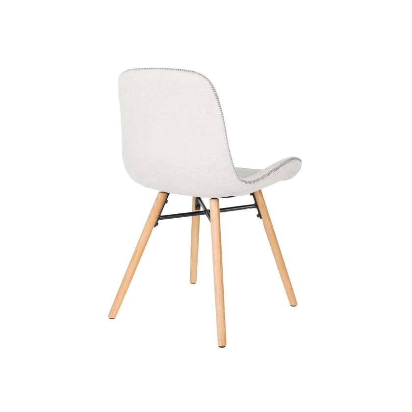 Lester Eetkamerstoel Houten poten Beige