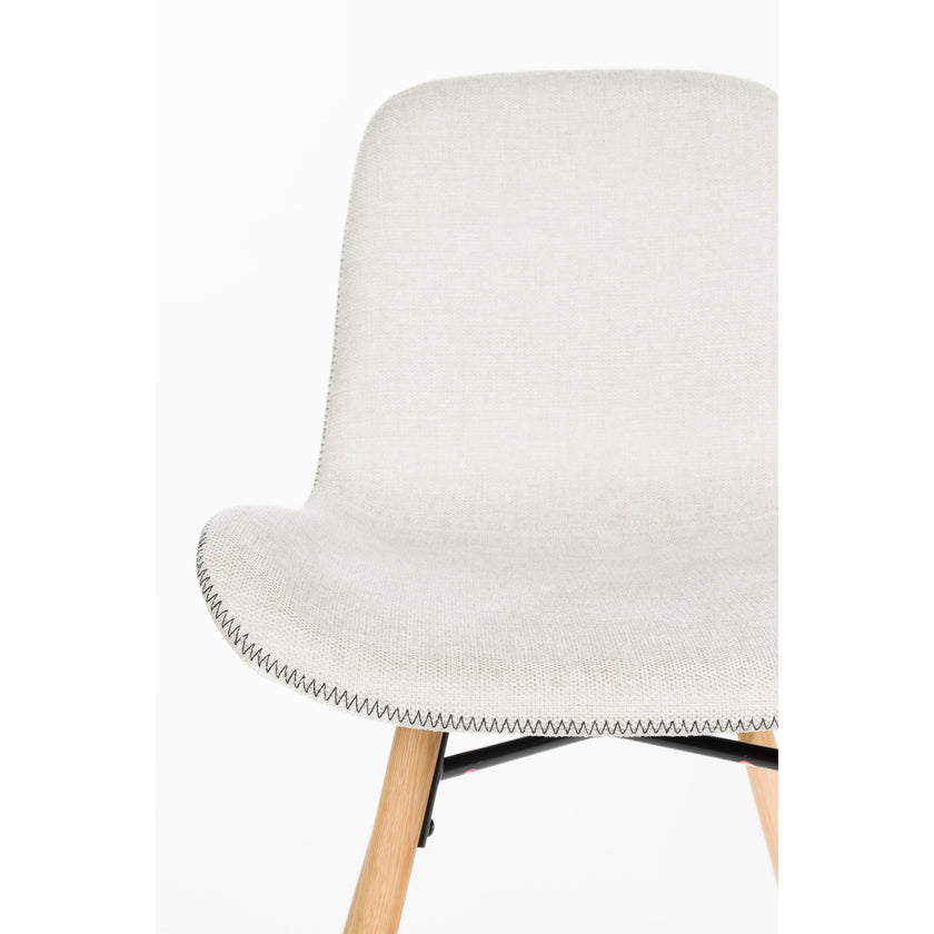 Lester Eetkamerstoel Houten poten Beige
