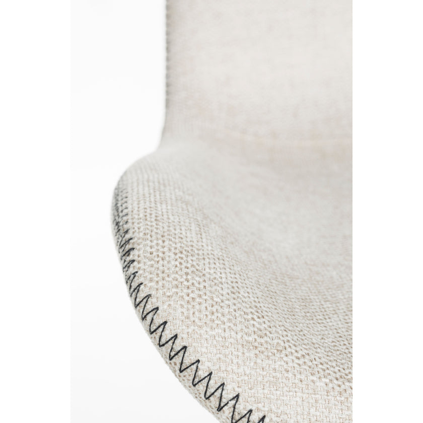Lester Eetkamerstoel Houten poten Beige