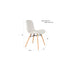 Lester Eetkamerstoel Houten poten Beige