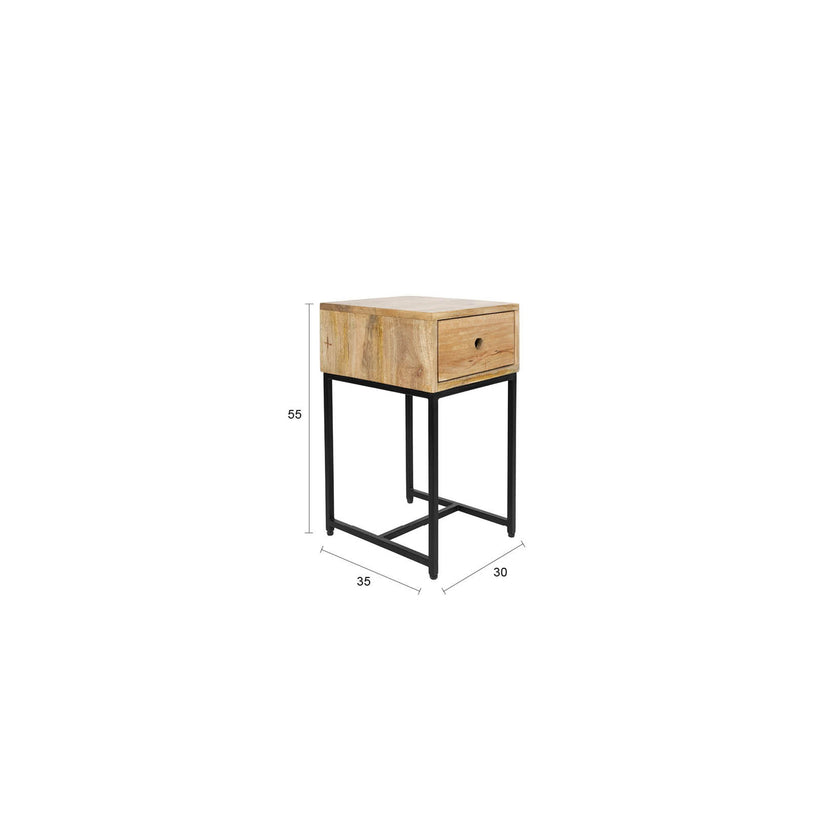 Coco Bijzettafel/Nachtkastje Naturel