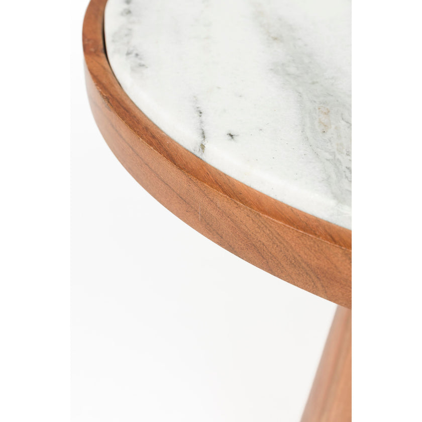 Mees Salontafel Rond 50 cm Marmer/ Hout