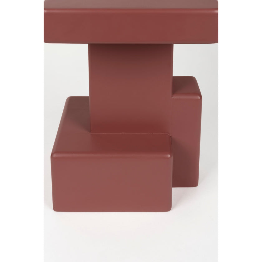 Blast Bijzettafel Vierkant Marsala Rood