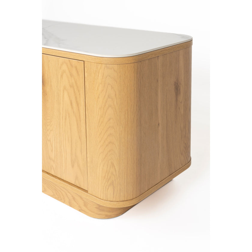 Almira Dressoir Laag 180 cm Eiken/ Marmerlook