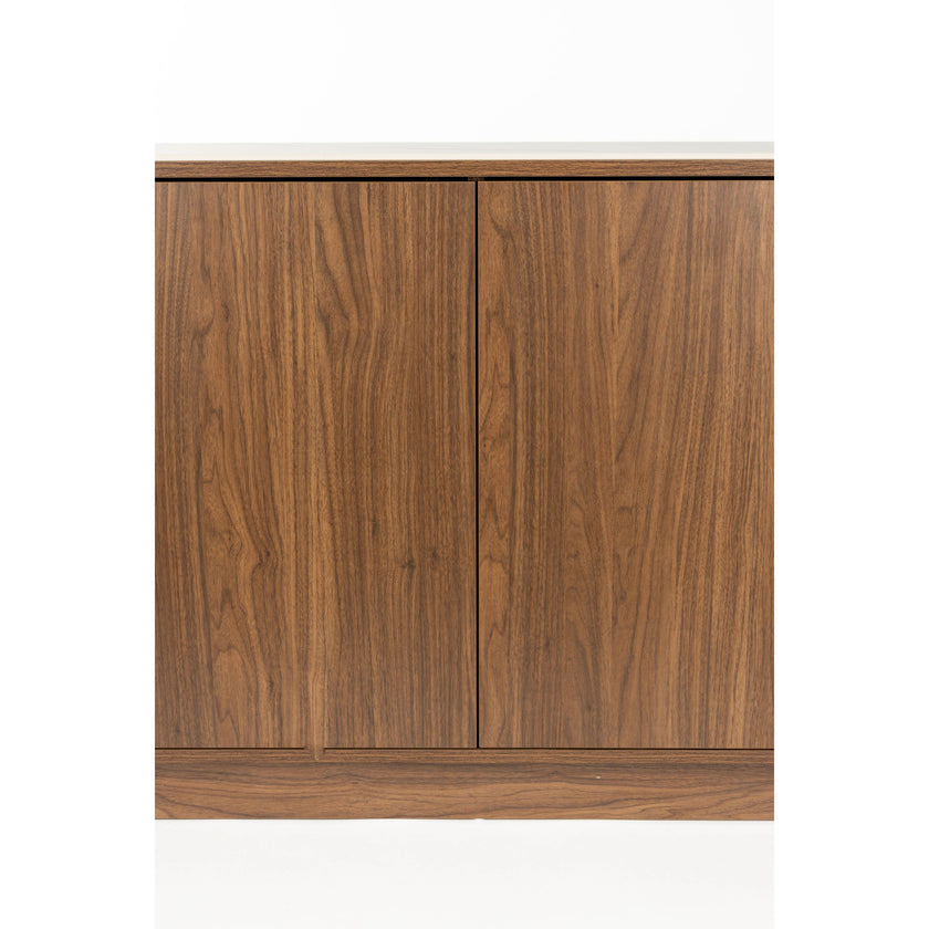 Almira Dressoir Hoog 180 cm Hout/ Marmerlook Walnootkleur