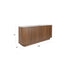 Almira Dressoir Hoog 180 cm Hout/ Marmerlook Walnootkleur