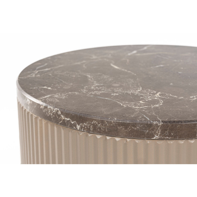 Anna Bijzettafel Rond 35 cm Beige
