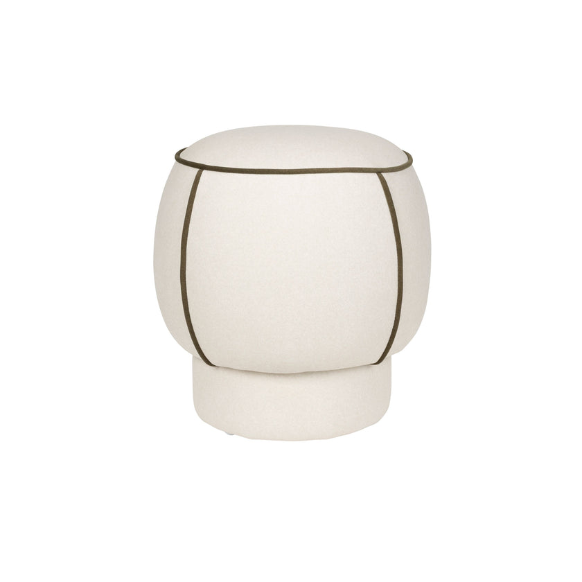 Marina Poef Rond 45 cm Wit