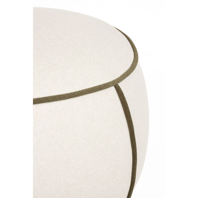 Marina Poef Rond 45 cm Wit