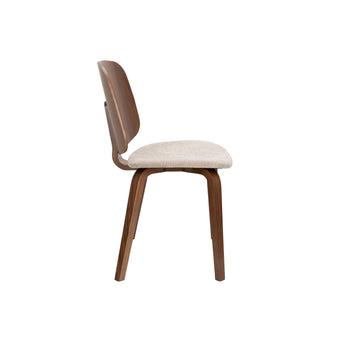 Walden Eetkamerstoel Walnoot/Beige