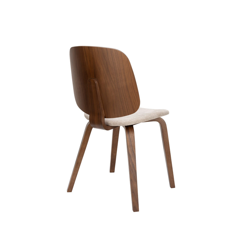 Walden Eetkamerstoel Walnoot/Beige