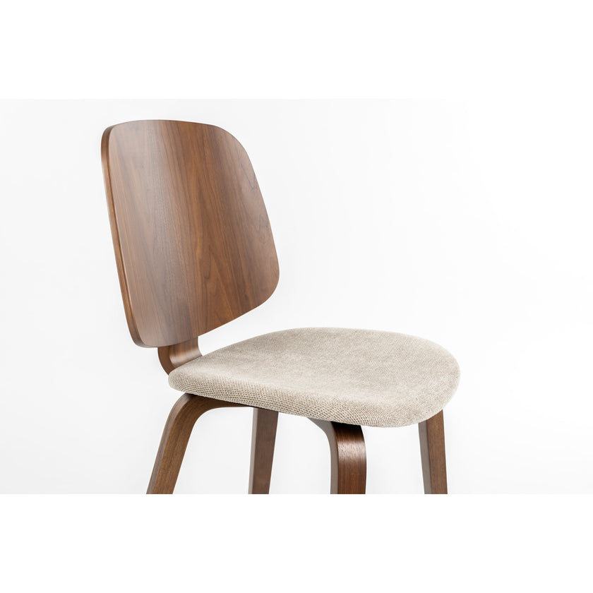 Walden Eetkamerstoel Walnoot/Beige