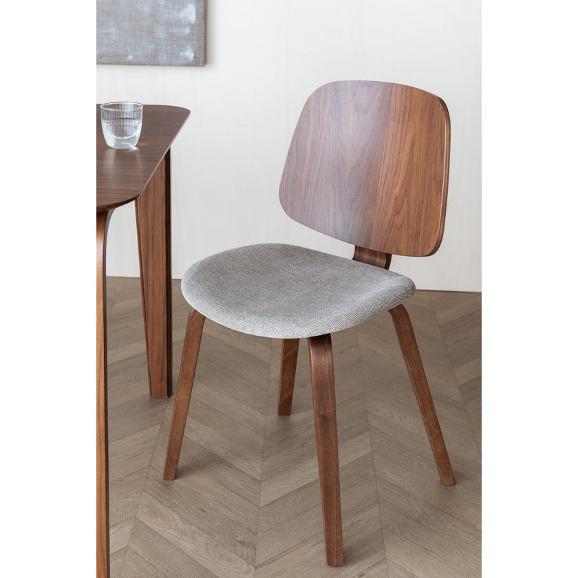 Walden Eetkamerstoel Walnoot/Beige