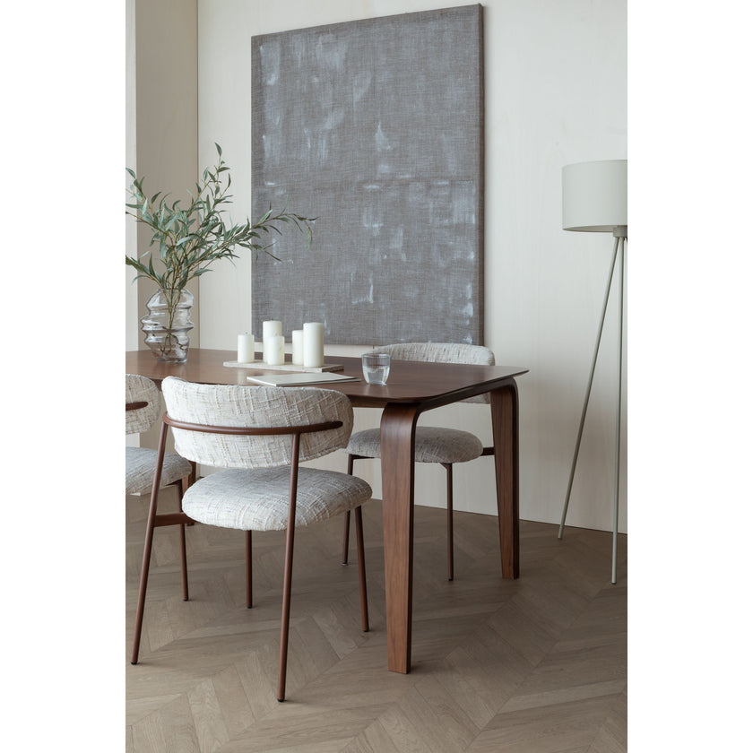 Walden Eettafel 160x90 cm Hout Walnootkleur bruin