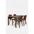Walden Eetkamerset | Eettafel en 4 Stoelen Hout Walnootbruin
