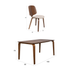 Walden Eetkamerset | Eettafel en 4 Stoelen Hout Walnootbruin