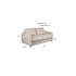 Halber 2,5-Zitsbank Beige