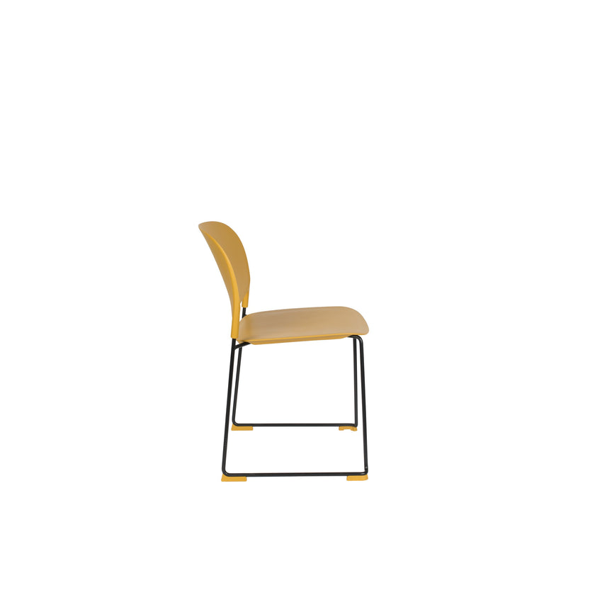 Stacks Stapelbare Stoelen/ Eetkamerstoel Okergeel