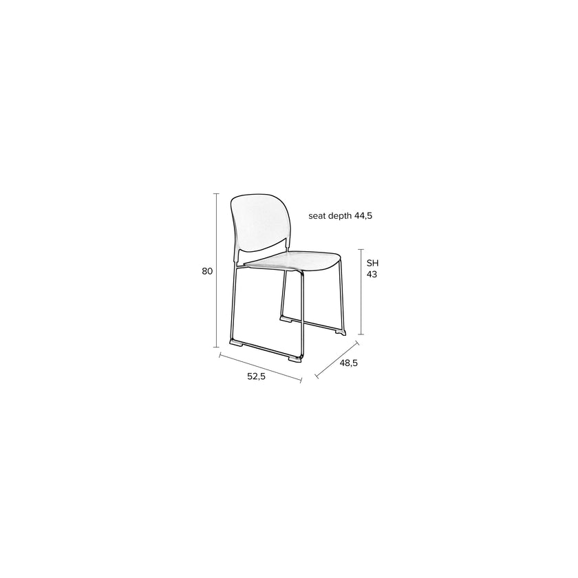 Stacks Stapelbare Stoelen/ Eetkamerstoel Roze