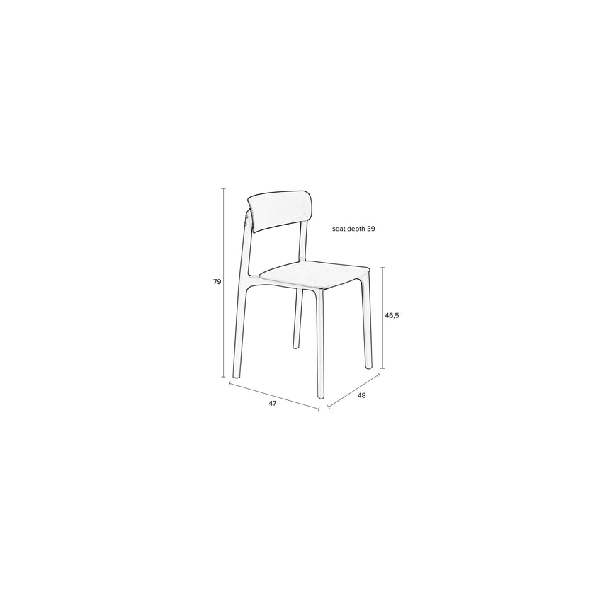 Clive Eetkamerstoel/ Tuinstoelen Zwart