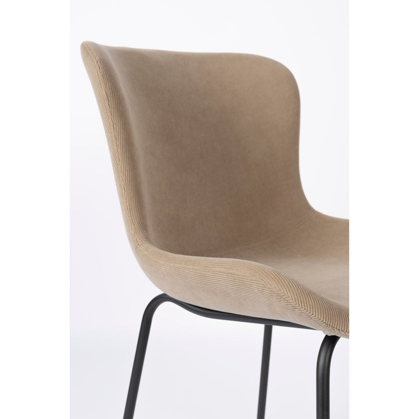Junzo Rib Eetkamerstoel Taupe