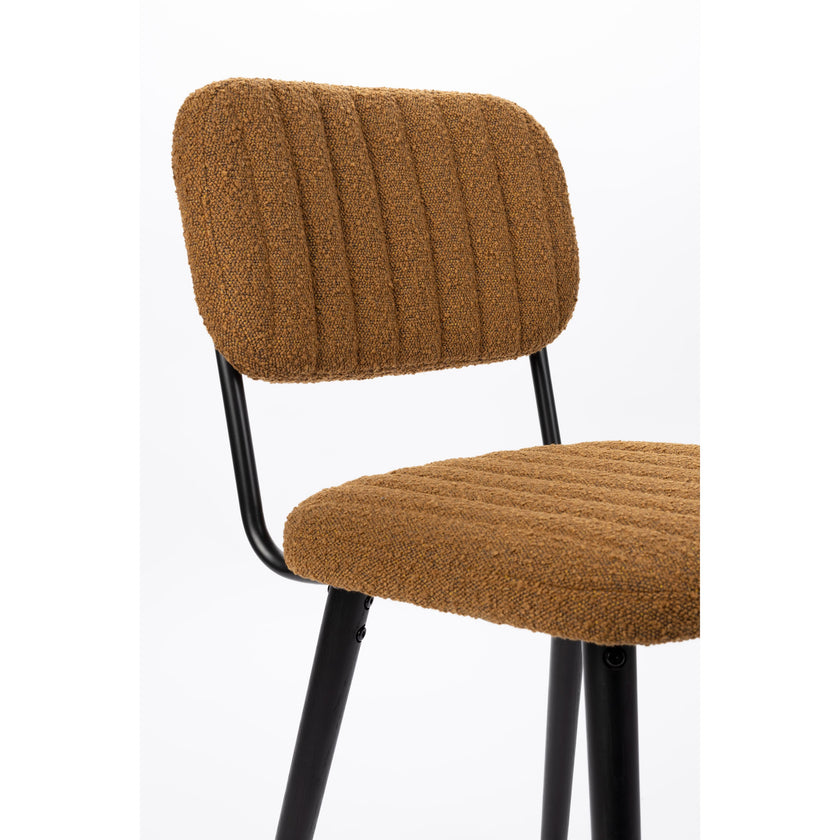 Jake Eetkamerstoel Bouclé Oker/ Geel
