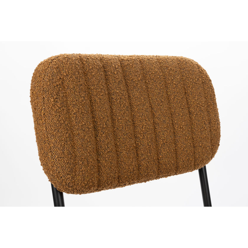 Jake Eetkamerstoel Bouclé Oker/ Geel