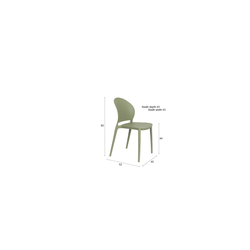Sjoerd Tuinstoelen/ Eetkamerstoel Kunststof Groen