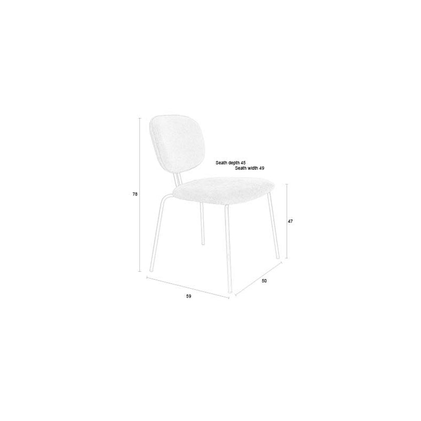 Bouton Eetkamerstoel Off White
