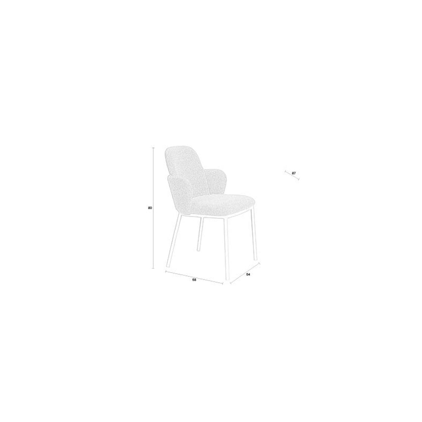 Jerrico Eetkamerstoel Licht Beige