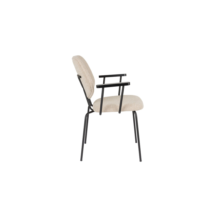 Zelo Eetkamerstoel Armleuning Beige