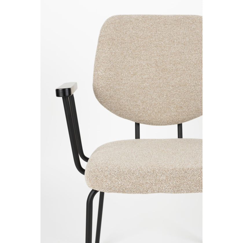Zelo Eetkamerstoel Armleuning Beige
