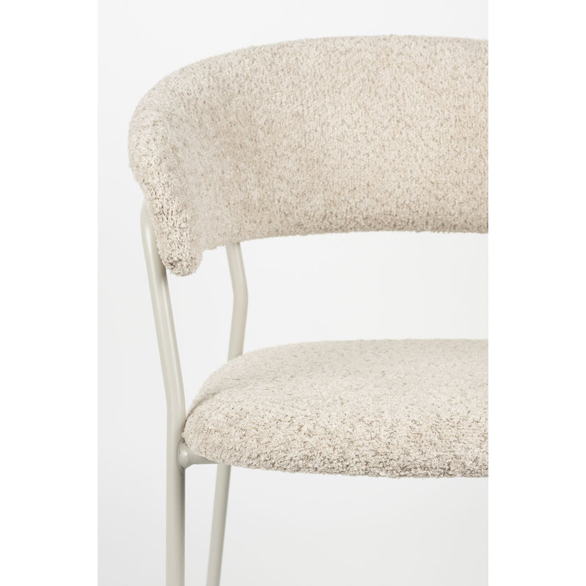 Zeri Eetkamerstoel armleuning Off white
