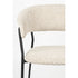 Zeri Eetkamerstoel armleuning Off white/ Zwart