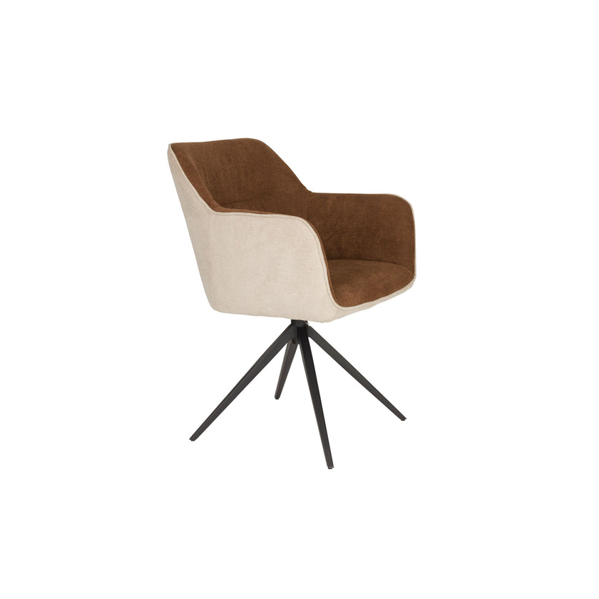 Daley Eetkamerstoel Beige/Bruin