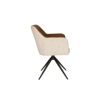 Daley Eetkamerstoel Beige/Bruin