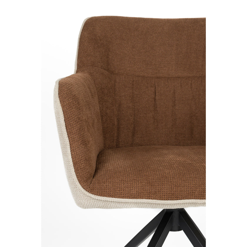Daley Eetkamerstoel Beige/Bruin