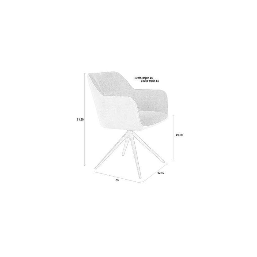 Daley Eetkamerstoel Beige/Bruin
