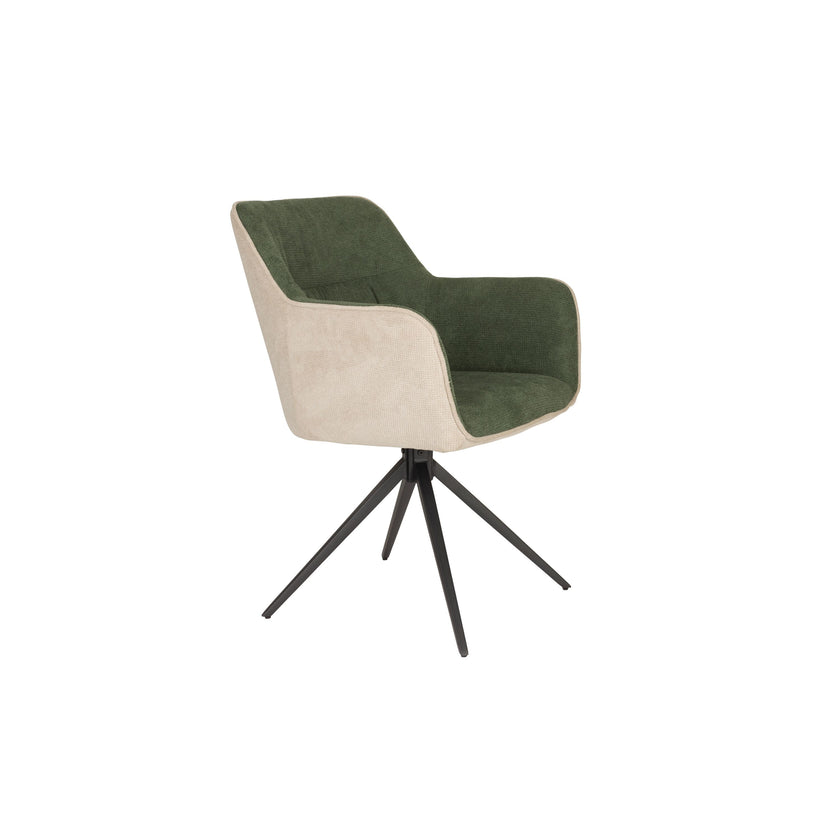 Daley Eetkamerstoel Beige/Groen
