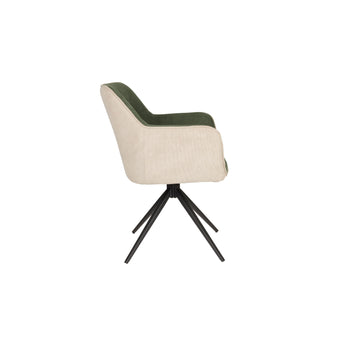Daley Eetkamerstoel Beige/Groen