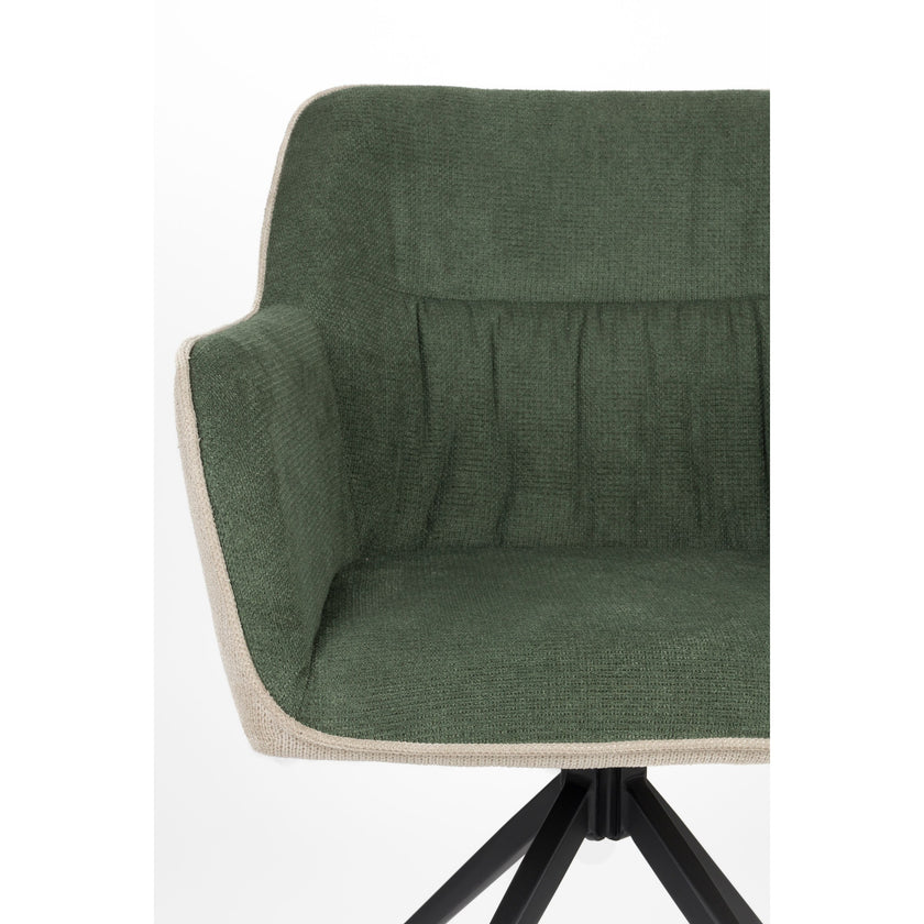 Daley Eetkamerstoel Beige/Groen